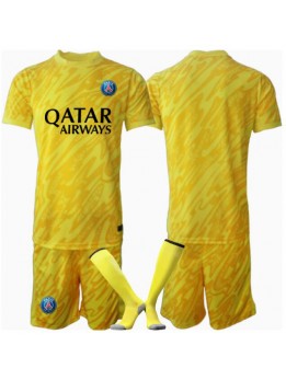Paris Saint-Germain Torwart Ausweichtrikot für Kinder 2024-25 Kurzarm (+ Kurze Hosen)